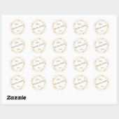 Élégant autocollant de monogramme de mariage flora (Feuille)