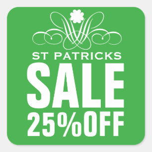 Élégant Autocollant de vente St Patrick