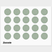 élégant autocollant mariage vert été (Feuille)
