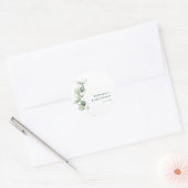 Elegant autocollant Remerciement Vert Eucalyptus p (Enveloppe)