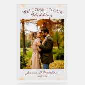 Elégant automne aquarelle photo Bienvenue (Recto)