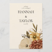 Élégant Automne Automne Floral Flap Programme de m (Devant)