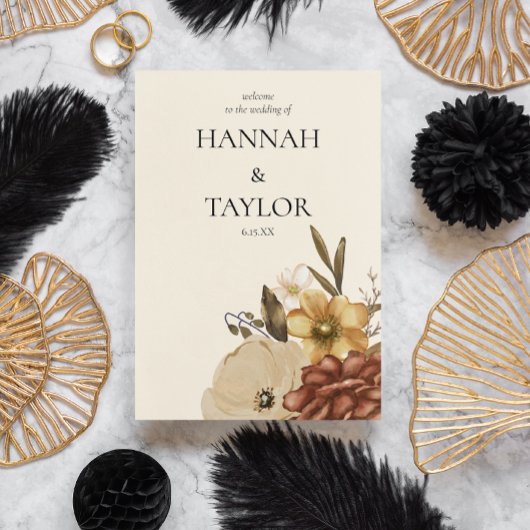 Élégant Automne Automne Floral Flap Programme de m