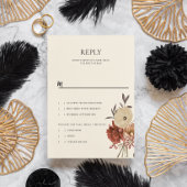 Elégant automne automne Floral Mariage RSVP Carte