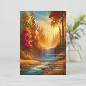 Elégant automne Cascade nuptiale Invitation douche (Debout devant)