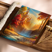 Elégant automne Cascade nuptiale Invitation douche