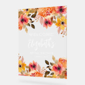 Elégant automne Fête des mariées florale Bienvenue (Angle)