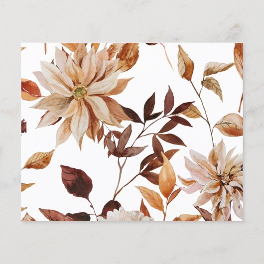 Elégant automne Feuilles Date Night Ideas Carte (Dos)