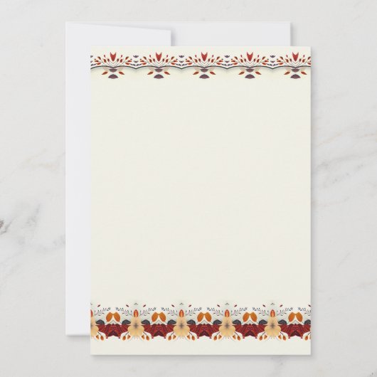 Élégant Automne Floral Line Enregistrer La Carte D (Dos)