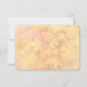 Elegant automne Invitation RSVP Orange Feuille Car (Dos)