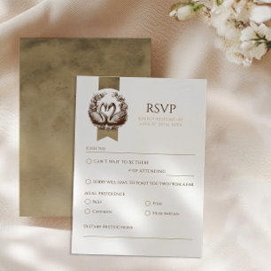 Elégant automne Swan Lake Wedding RSVP