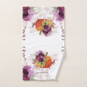 Elégant Autumn Burgundy Nom de famille (Serviette à main)