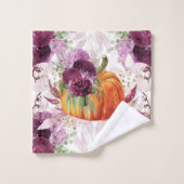 Elégant Autumn Burgundy Nom de famille (Gant de toilette)