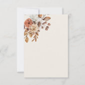 Elegant Autumn Floral RSVP Enclosure Kaart (Achterkant)