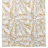 Elegant Autumn Foliage Pattern Personalized Douchegordijn (Voorkant)