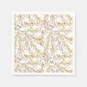 Elegant Autumn Foliage Pattern Personalized Servet (Voorkant)