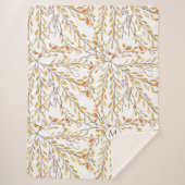 Elegant Autumn Foliage Pattern Personalized Sherpa Deken (Voorkant)