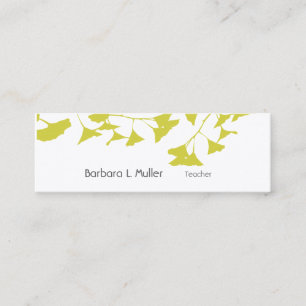 Elegant Autumn Golden Ginkgo Branch Professional Mini Visitekaartje