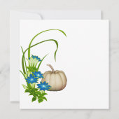 Elegant Autumn Herfst Foliage Pumpkin Thanksgiving Kaart (Achterkant)