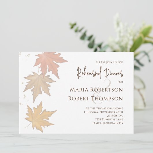 Elegant Autumn laat Herfst Greenery QR Code Kaart (Staand voorkant)