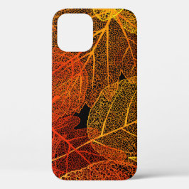 Elegant Autumn Leaves iPhone 12 Hoesje