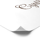 Elegant Autumn Leaves Engagement Party Welkom Poster (Hoek)