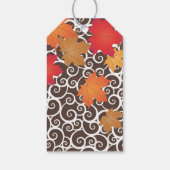 Elegant Autumn Leaves Fall Wedding Wine Favor Cadeaulabel (Achterkant)