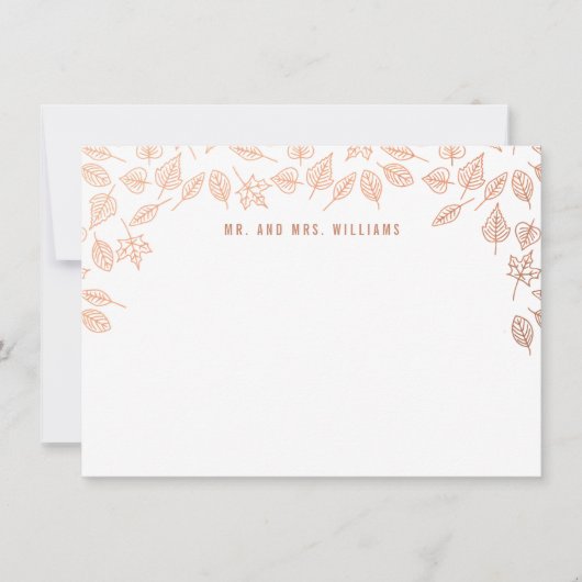 Elegant Autumn leest aangepaste prullenbakkerij Notitiekaartje (Voorkant)