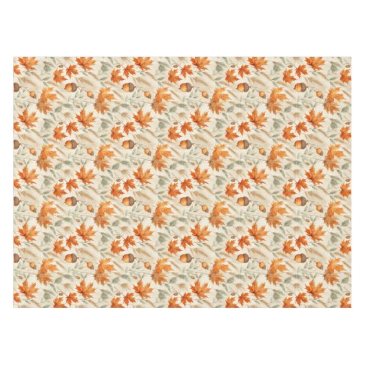 Elegant Autumn Vines & Pumpkins Thanksgiving Tafelkleed (Voorkant (Horizontaal))