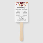 Elegant Autumn Waterverf Floral Wedding Handwaaier (Achterkant)