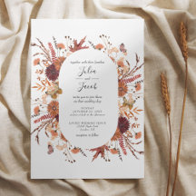 Elegant Autumn Waterverf Floral Wedding