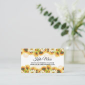 Elegant Autumn Waterverf Sunflower Visitekaartje (Staand voorkant)