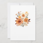 Elegant Autumn Waterverf Wedding Kaart (Achterkant)