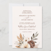 Elegant Autumn Waterverf Wedding Kaart (Voorkant)