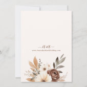 Elegant Autumn Waterverf Wedding Kaart (Achterkant)