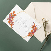 Elegant Autumn Wedding Uitnodiging