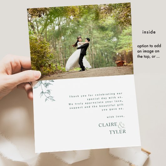 Élégant Avec Amour et Gratitude, Merci Vert