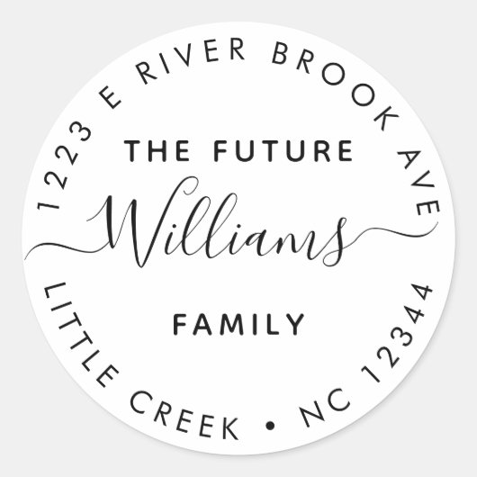 Elégant avenir moderne M. et Mme la Étiquette de a (Devant)