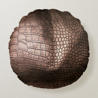 Elegant avondlederen textuur. rond kussen