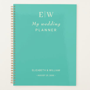 Élégant Awe aquatique simple avec Mariage Monogram
