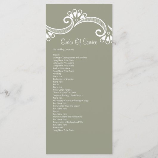 Elegant Aziatische Orde van Service Programma (Voorkant)