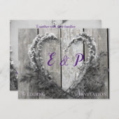 Elegant B&W bloemenhars rustige schuur bruiloft (Voorkant / Achterkant)