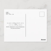 Elegant B/W-paar foto Opslaan datum Briefkaart (Achterkant)