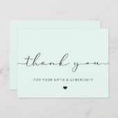 Elegant baby bedankt je kaarten, verjaardagsdank briefkaart (Voorkant / Achterkant)