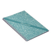 Elegant Baby Blue Glitter Trendy Chic Personalized Notitieboek (Rechterzijde)