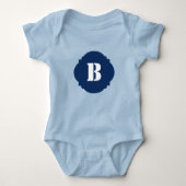 Elegant Baby Bodysuit with Simple Monogram  (Voorkant)