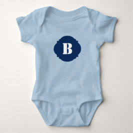 Elegant Baby Bodysuit with Simple Monogram 