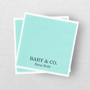 Elegant Baby & Co Zwarte Turquoise Baby Shower Servet