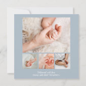 Elegant Baby Foto Collage Birth Announding (Achterkant)