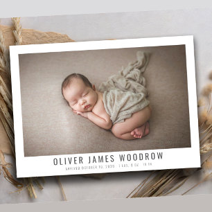 Elegant Baby Foto Collage Birth Announding